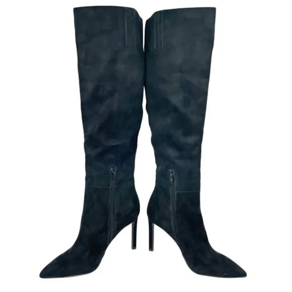Open Edit Women's Barbara Tall Pointed Toe Boot Black Size 6.5 M‎